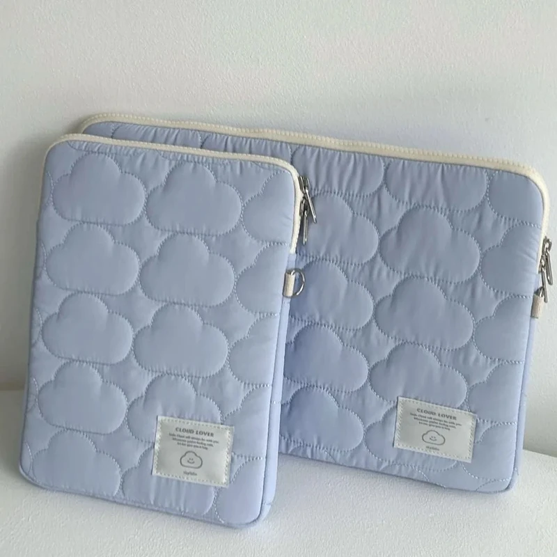 Embroidery Journal Book - 新しいクラウド柄ノートパソコンスリーブ、iPadバッグ、コットン製大容量収納、刺繍入り、11/13/14/15/15.6/16インチノートパソコンポーチ