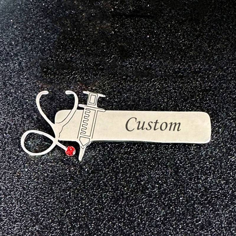 Embroidery Names - WLP-パーソナライズされたステンレス鋼の名前のラペルピン,パーソナライズされたプロのバッジ,ブローチジュエリー,医師と看護師,新しいファッション