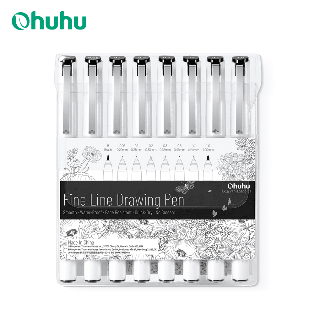 Copic Marker Sketch - Ohuhu マイクロペン ファインライナー 描画ペン 8 パック