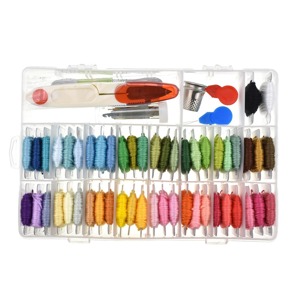 50種類の刺繍キット用品 初心者向けキット 柄付き 初心者向 - Embroidery Stitches のレビューと価格