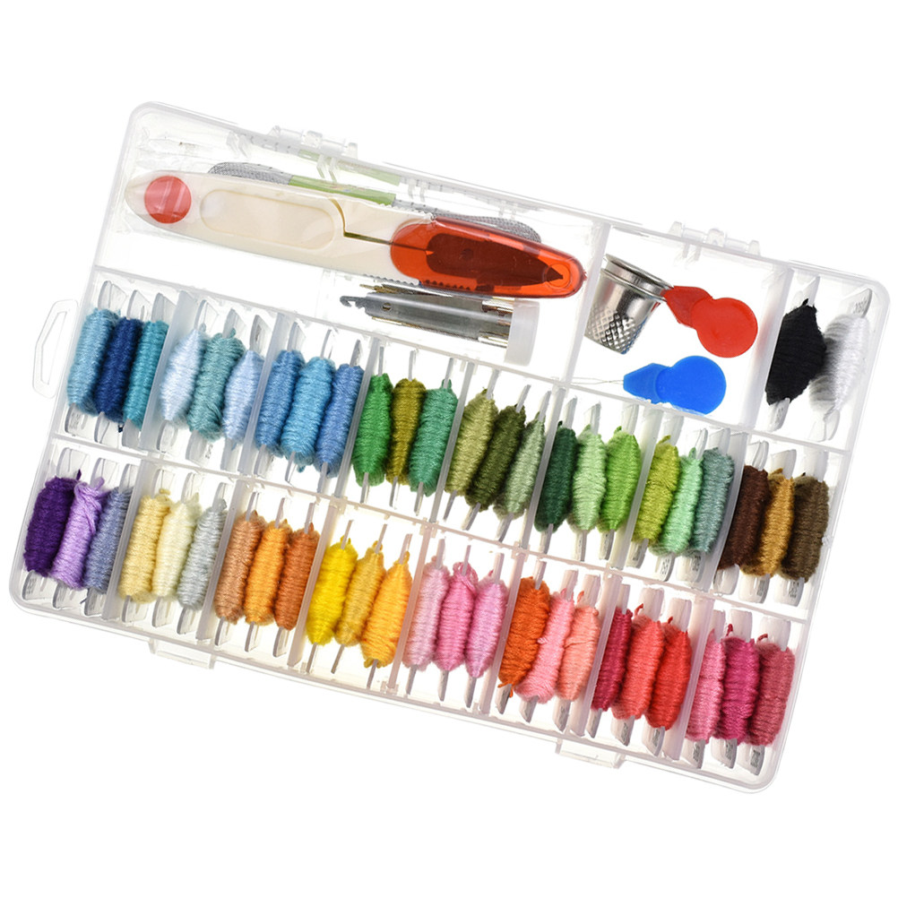 50種類の刺繍キット用品 初心者向けキット 柄付き 初心者向 - Embroidery Stitches のレビューと価格