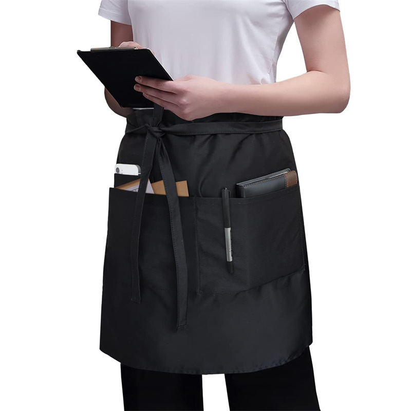 カスタムプリントの刺繍入りコットンエプロン,レストランのウェ - Embroidery Kitchen のレビューと価格