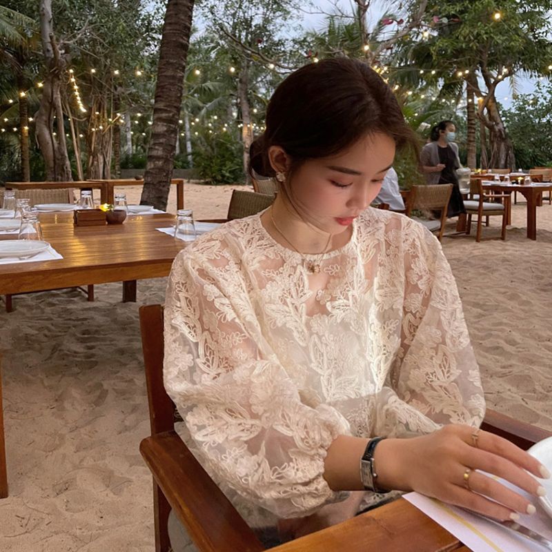 MEXZT エレガントなシアーホワイトシャツ女性のファッショ - Embroidery On Shirt のレビューと価格