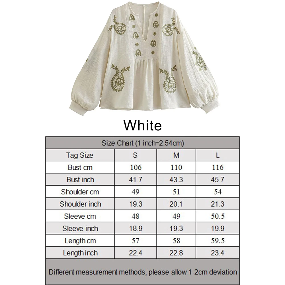 女性のためのゆったりとした綿の刺embroideryシャツ, - Embroidery On Shirt のレビューと価格