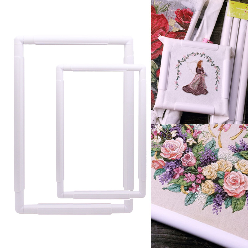 正方形の刺繍フレームセットプラスチッククロスステッチクラフト - Embroidery Hoop Plastic のレビューと価格