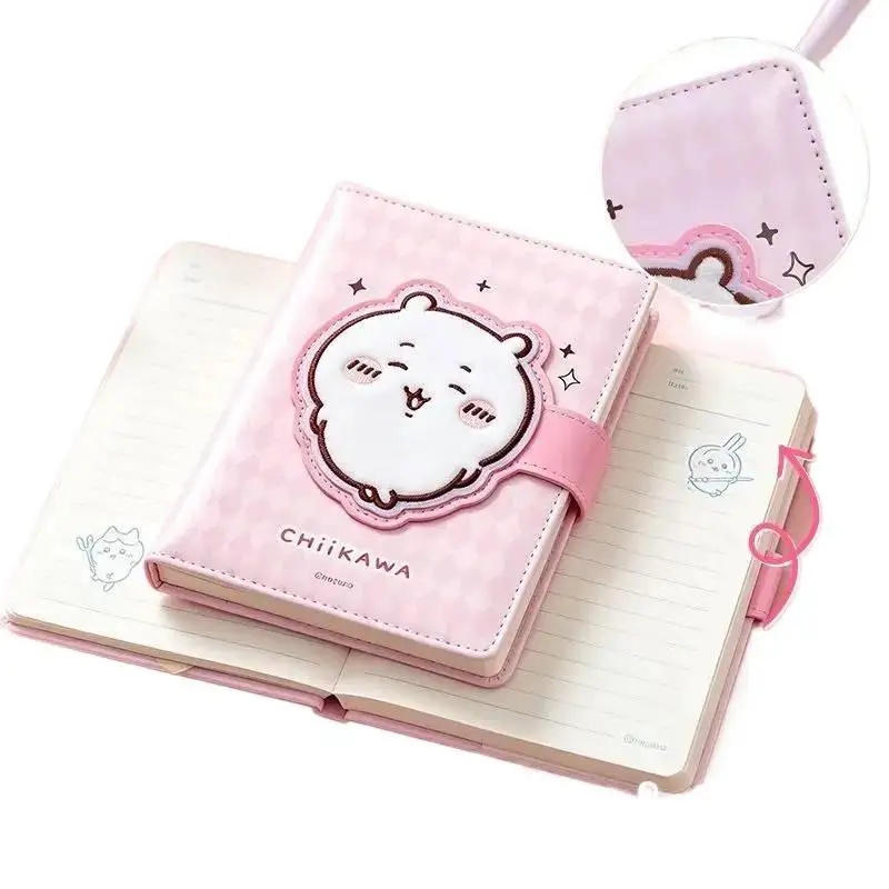 チイカワ ハチワレ マグネット式留め具ノート ピンクダイヤモ - Embroidery Journal Book のレビューと価格
