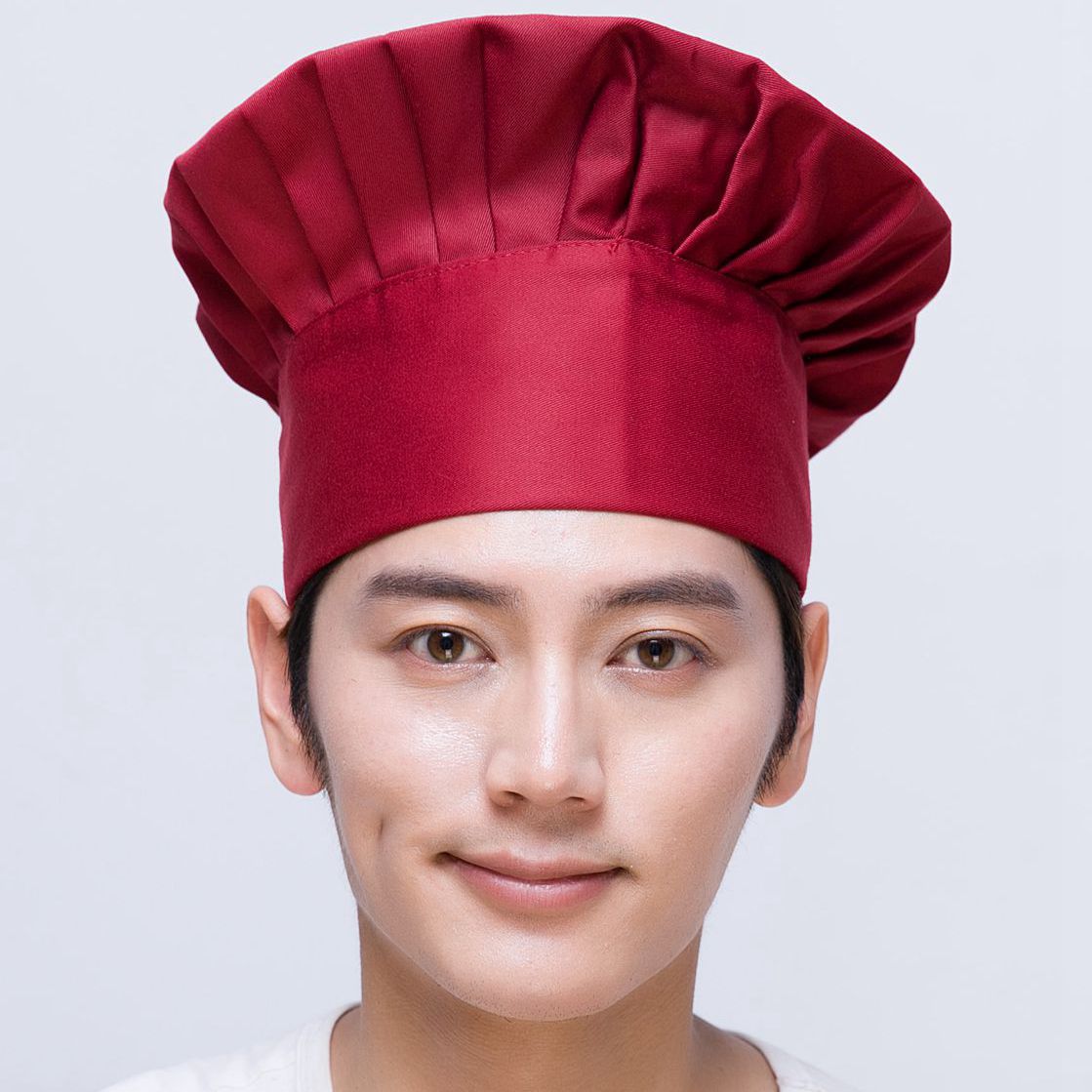 カスタムシェフキャップ男性女性キッチン調理無地帽子ケータリン - Embroidery Kitchen のレビューと価格