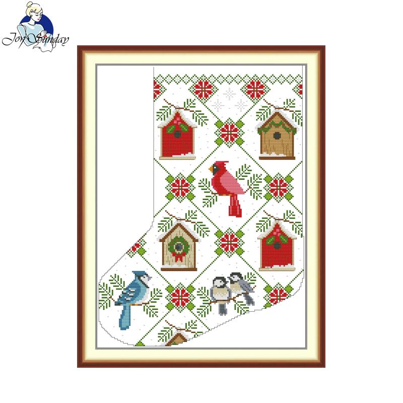 ジョイサンデー卸売クロスステッチキット クリスマスストッキン - Embroidery Xmas Stocking のレビューと価格