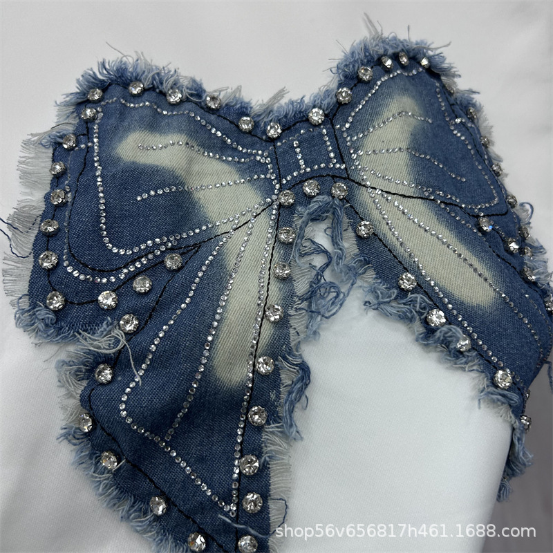 春夏新作ゆったりレディースツーピースセット刺繍蝶柄白半袖Tシ - Embroidery On Shirt のレビューと価格