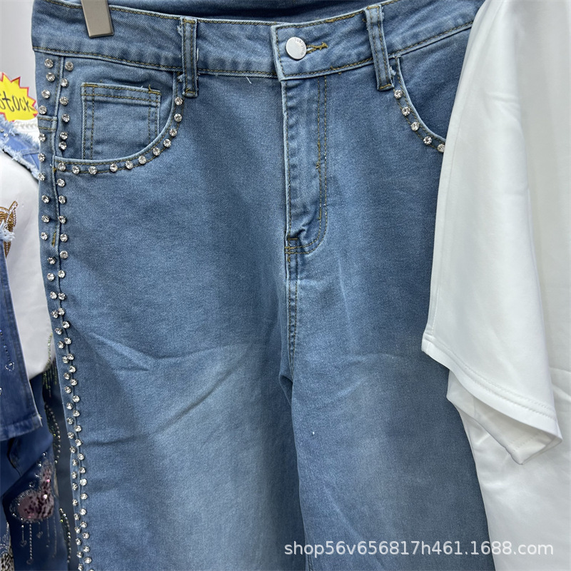 春夏新作ゆったりレディースツーピースセット刺繍蝶柄白半袖Tシ - Embroidery On Shirt のレビューと価格