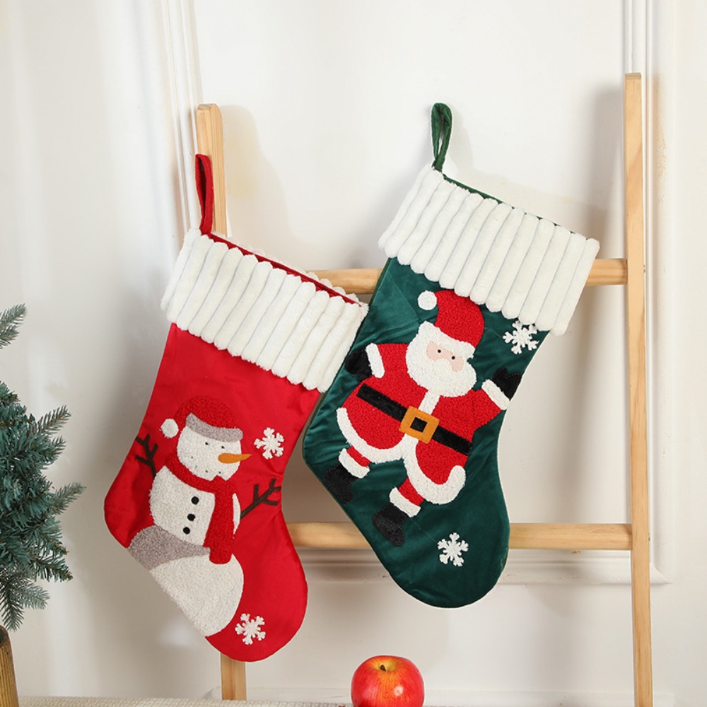 吊り下げ刺繍クリスマスストッキング再利用可能なパーソナライズ - Embroidery Xmas Stocking のレビューと価格