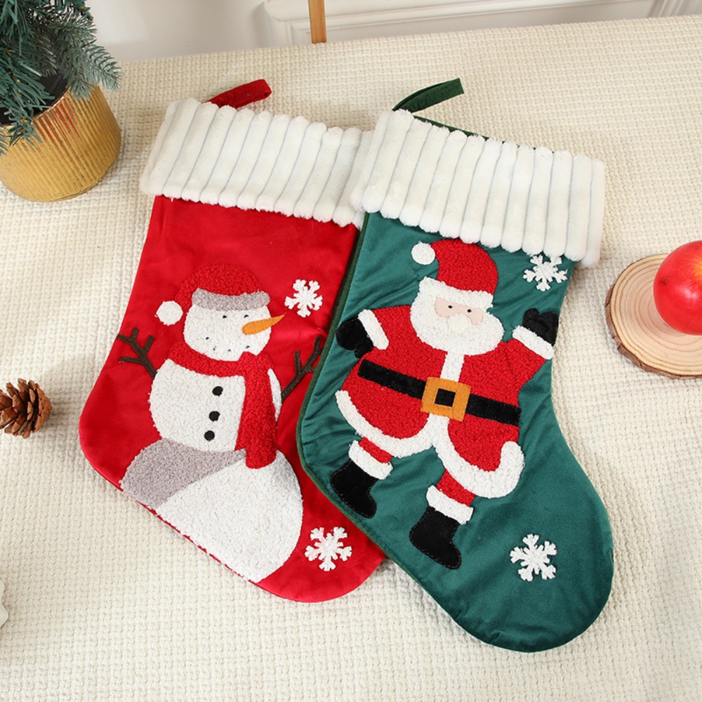 吊り下げ刺繍クリスマスストッキング再利用可能なパーソナライズ - Embroidery Xmas Stocking のレビューと価格