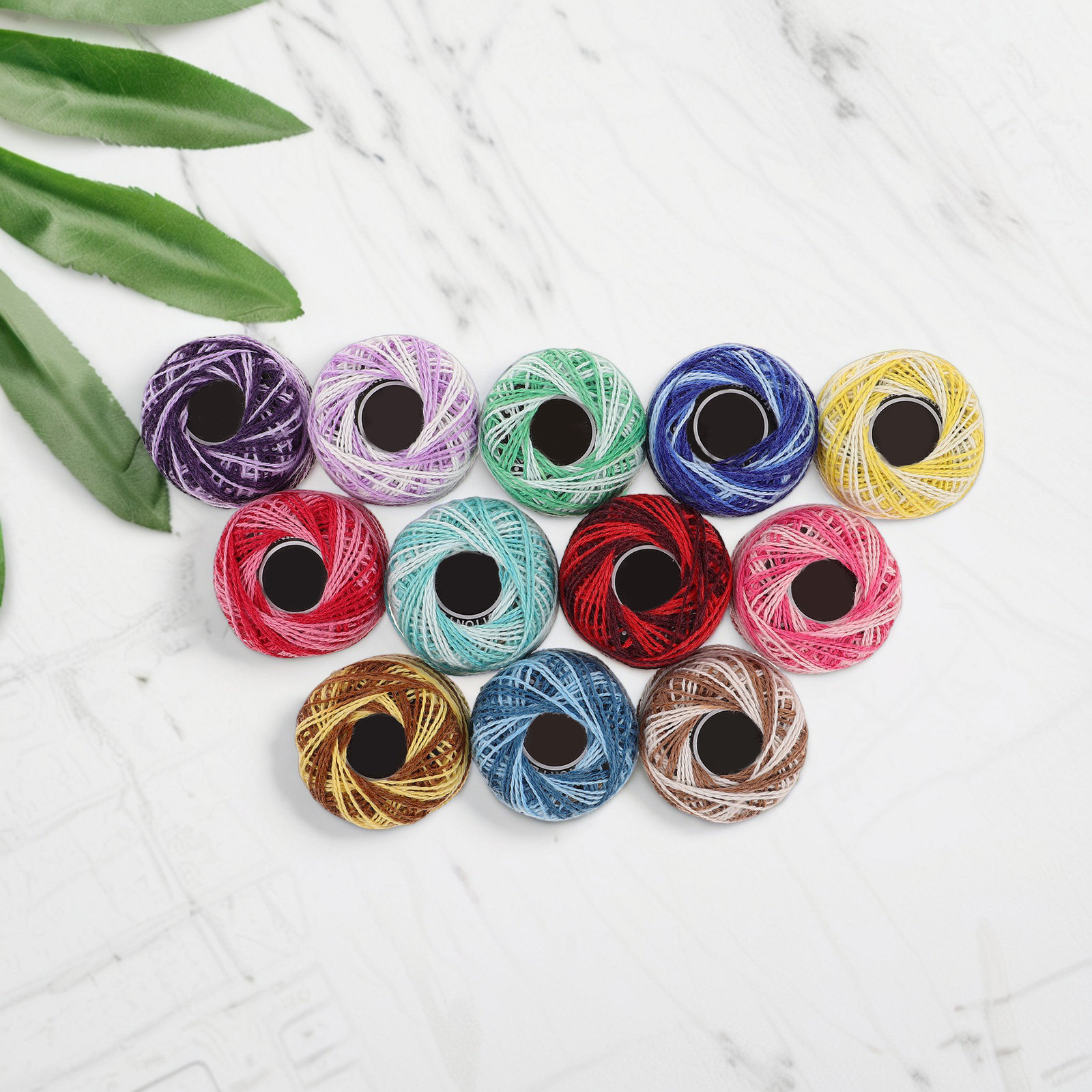 12色の刺繍用綿糸セット、DIYクラフト、クロスステッチ、編 - Embroidery Stitches のレビューと価格