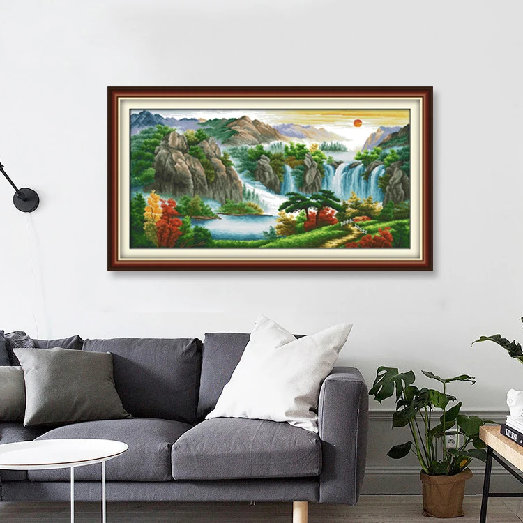 Aida-中国風縫製キット,刺crossクロスステッチ,山の - Embroidery Artist のレビューと価格