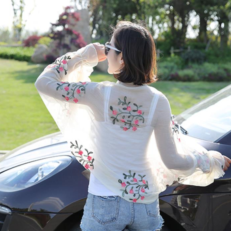 花柄の刺繍入りアームウォーマー,女性用,長袖,カジュアル,日 - Embroidery On Shirt のレビューと価格