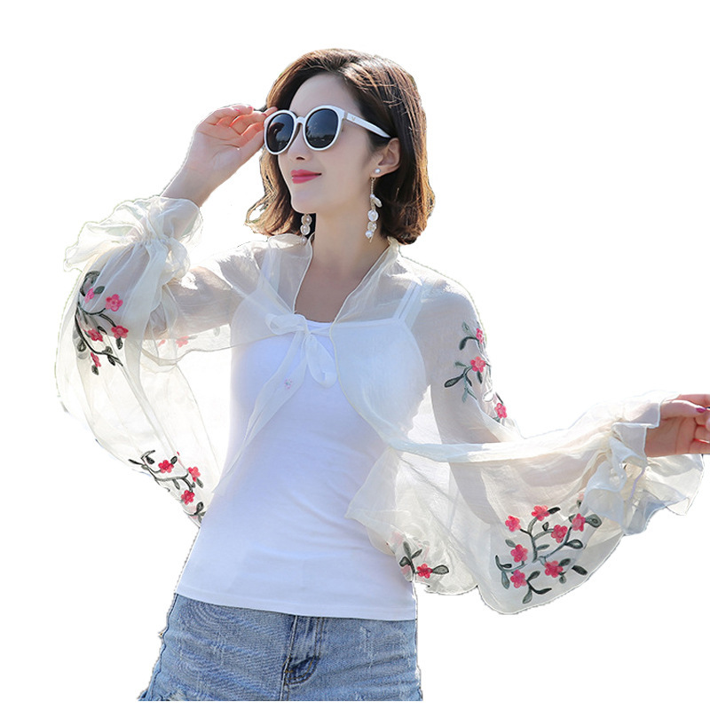 花柄の刺繍入りアームウォーマー,女性用,長袖,カジュアル,日 - Embroidery On Shirt のレビューと価格