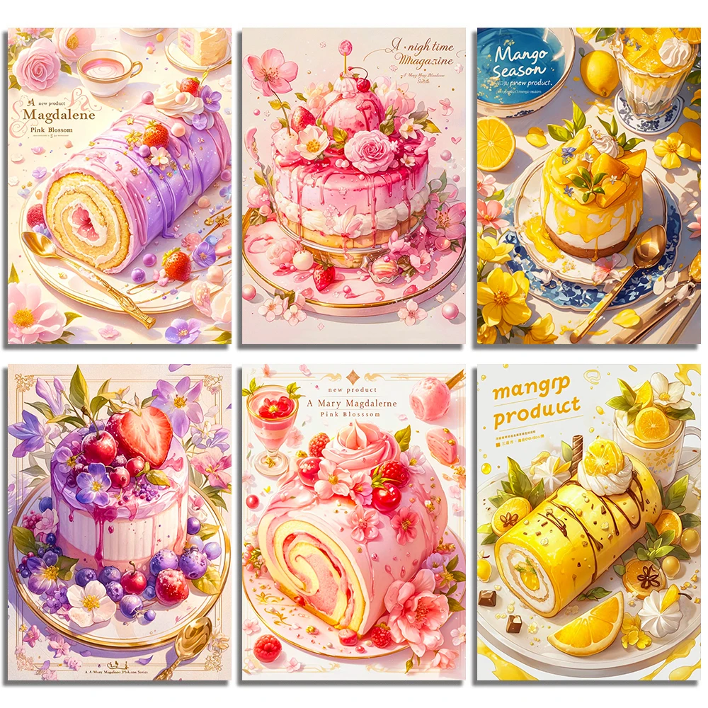 DIY 風景ダイヤモンド塗装デザートケーキフルダイヤモンド刺 - Embroidery Kitchen のレビューと価格