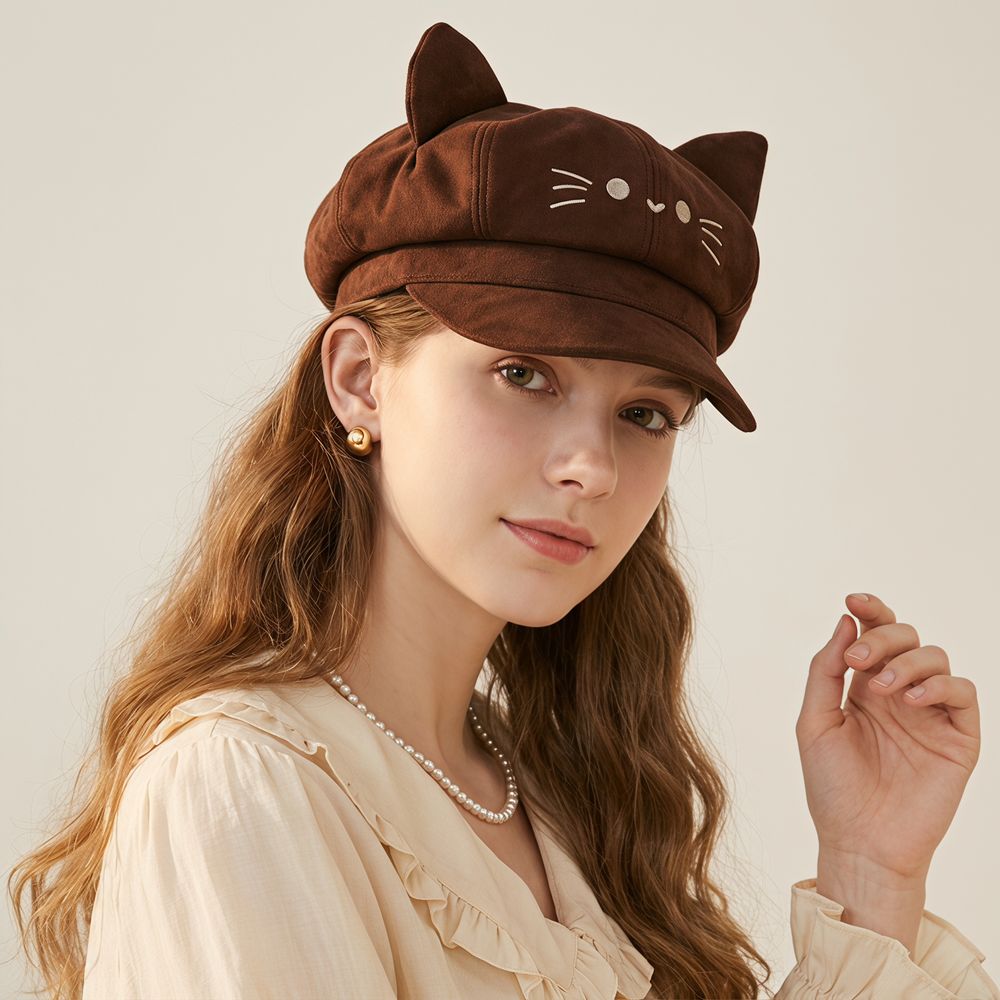 ファッション刺繍入り猫耳ベレー帽 スパイスガール ロリータ  - Embroidery Artist のレビューと価格