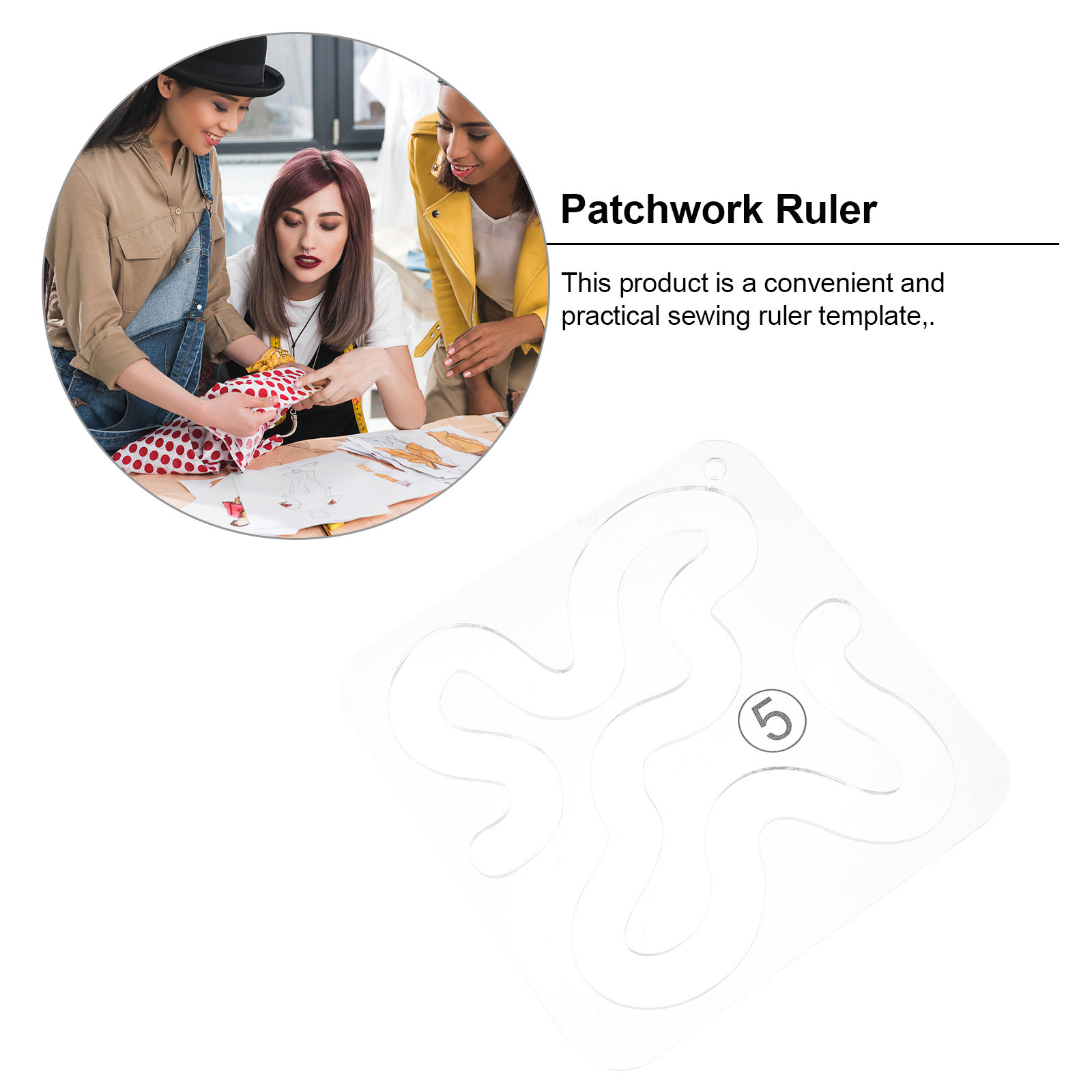 1個入り透明アクリル製縫製定規、キルティングテンプレート、ス - Embroidery Stitches のレビューと価格