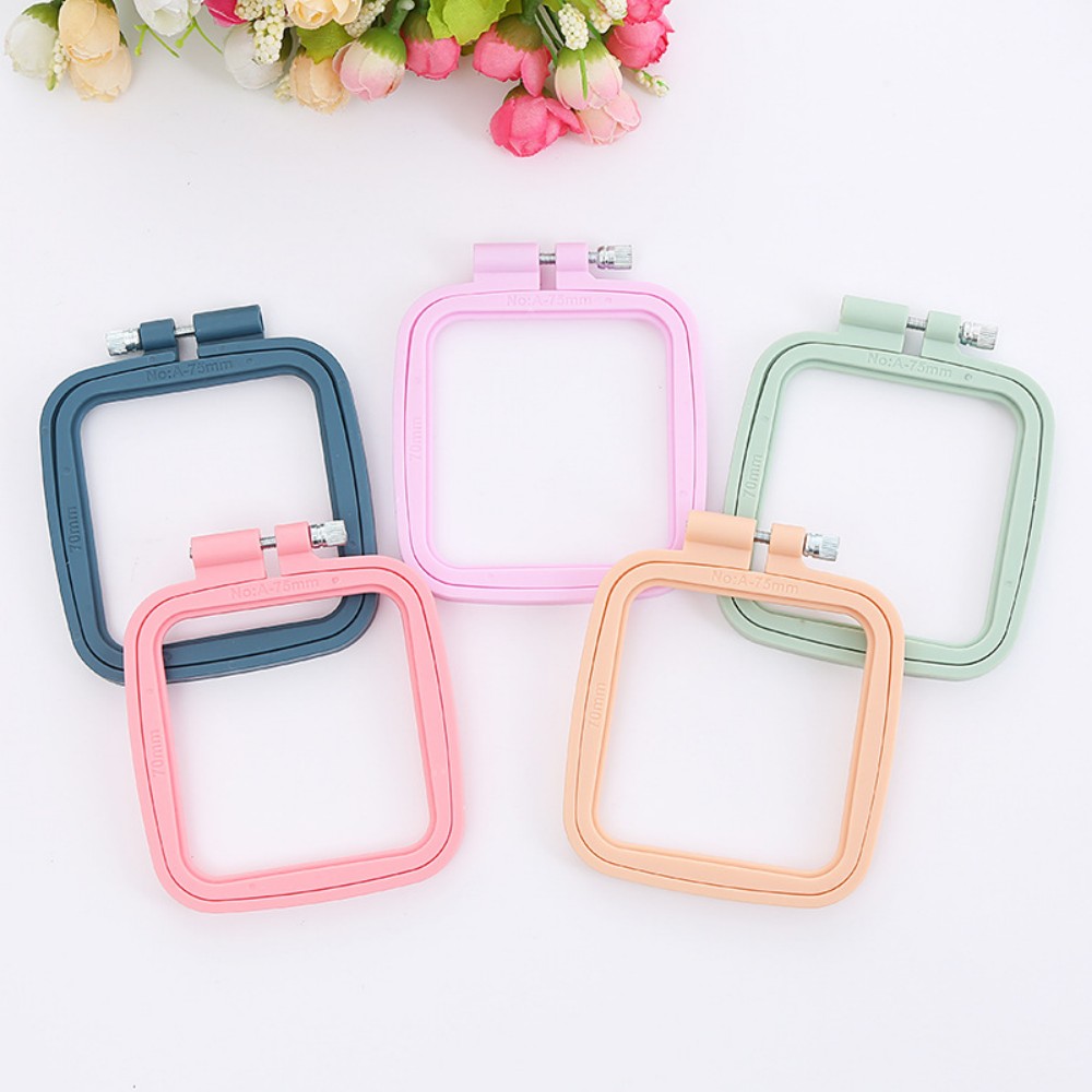 楕円形/正方形のプラスチック刺繍フープフレームカラー刺繍フー - Embroidery Hoop Plastic のレビューと価格
