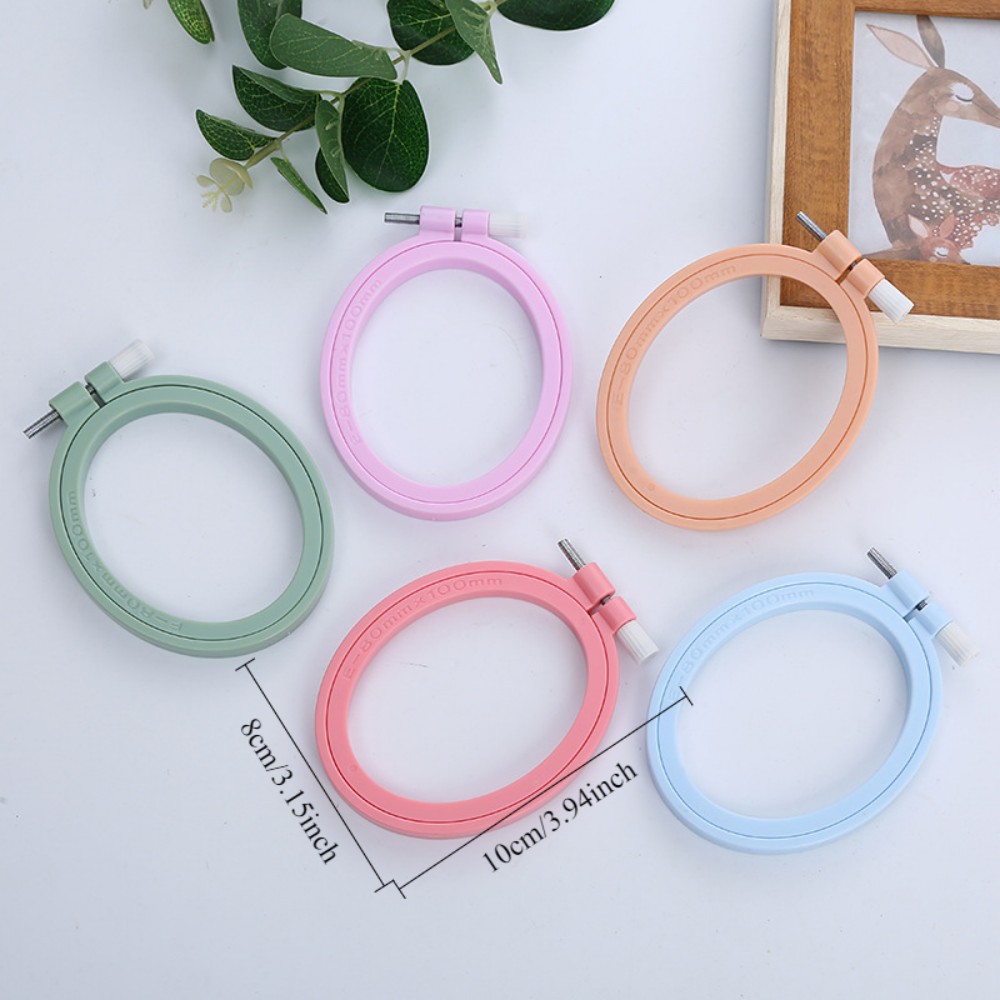 楕円形/正方形のプラスチック刺繍フープフレームカラー刺繍フー - Embroidery Hoop Plastic のレビューと価格