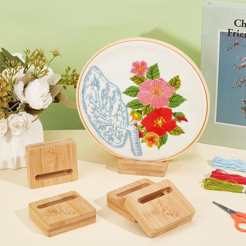 6個入り 刺繍枠 長方形 ディスプレイスタンド 木製枠 イー - Embroidery Zone のレビューと価格
