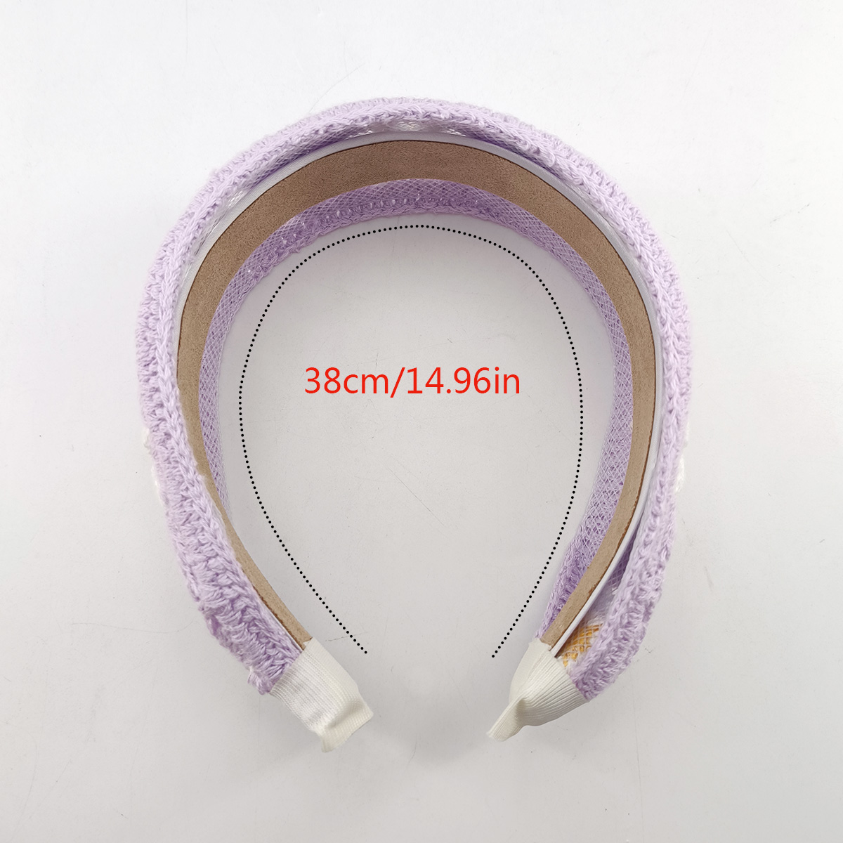 甘い花刺繍ガールヘアフープカラフルなニットウールワイドヘアバ - Embroidery Hoop Plastic のレビューと価格