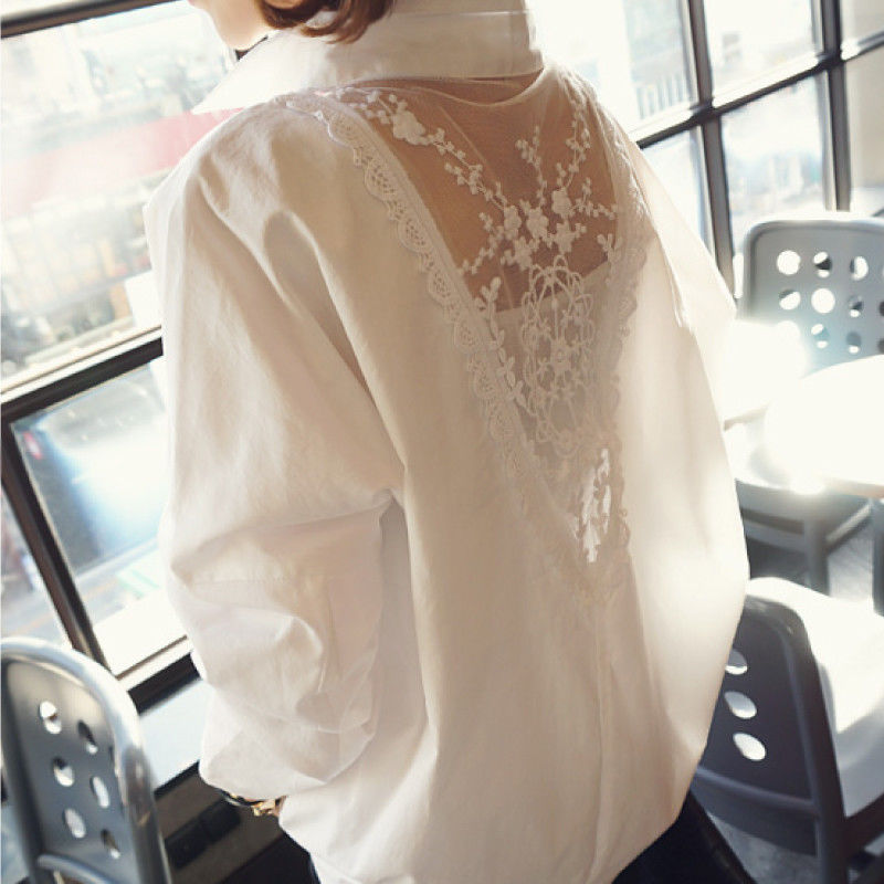 女性の刺繍入りガーゼシャツ,特大のゆったりとしたブラウス,V - Embroidery On Shirt のレビューと価格