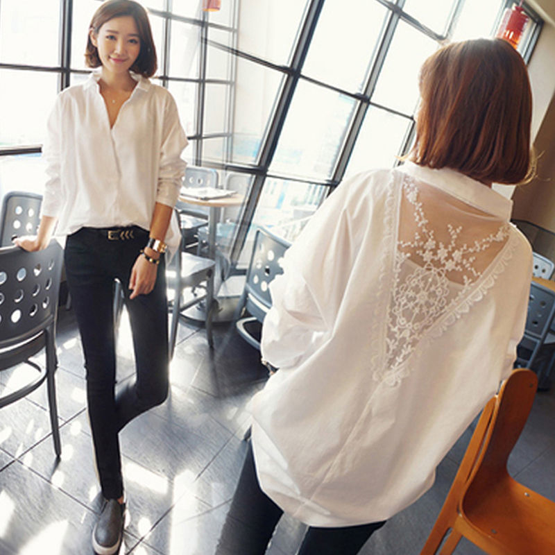 女性の刺繍入りガーゼシャツ,特大のゆったりとしたブラウス,V - Embroidery On Shirt のレビューと価格
