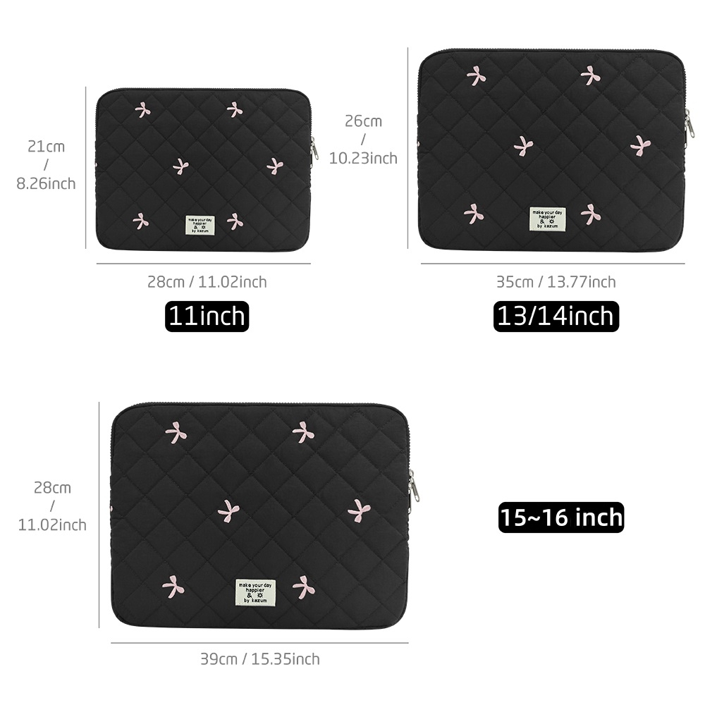 弓刺繍ラップトップスリーブケース 13 14 15.6 16 - Embroidery Journal Book のレビューと価格